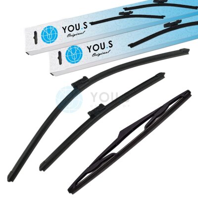 YOU.S SCHEIBENWISCHER SET VORNE + HINTEN kompatibel mit...