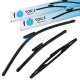 YOU.S SCHEIBENWISCHER SET VORNE + HINTEN kompatibel mit RENAULT CLIO Grandtour / CLIO III (_R0/1)
