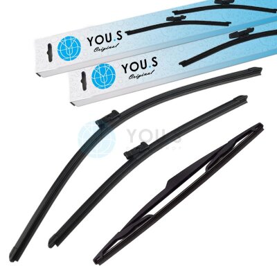 YOU.S SCHEIBENWISCHER SET VORNE + HINTEN kompatibel mit...