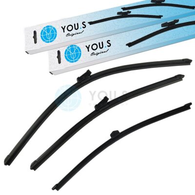 YOU.S SCHEIBENWISCHER SET VORNE + HINTEN kompatibel mit...