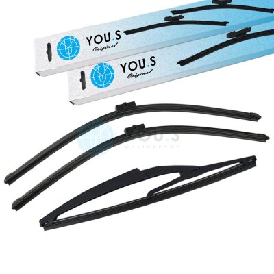 YOU.S SCHEIBENWISCHER SET VORNE + HINTEN kompatibel mit...
