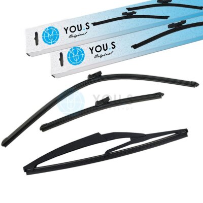 YOU.S SCHEIBENWISCHER SET VORNE + HINTEN kompatibel mit...