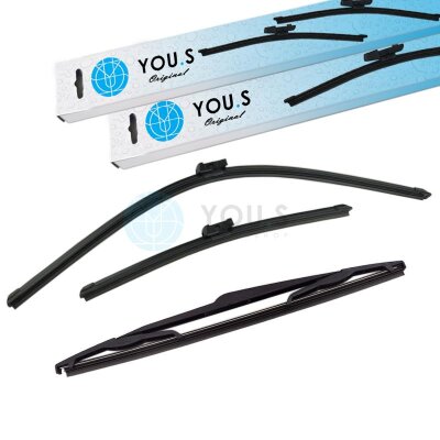 YOU.S SCHEIBENWISCHER SET VORNE + HINTEN kompatibel mit...