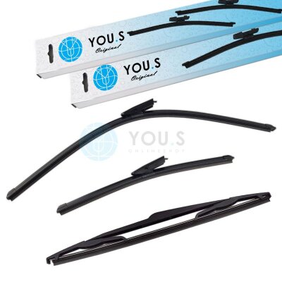 YOU.S SCHEIBENWISCHER SET VORNE + HINTEN kompatibel mit...