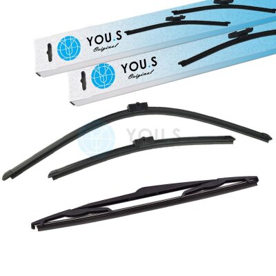 YOU.S SCHEIBENWISCHER SET VORNE + HINTEN kompatibel mit...
