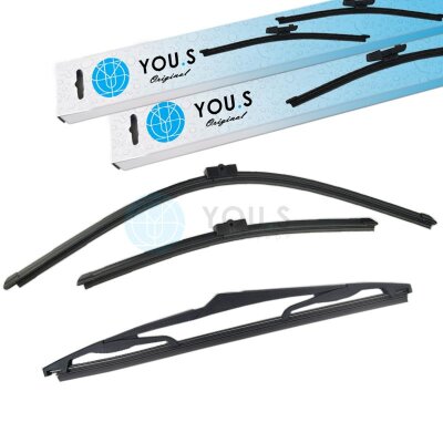 YOU.S SCHEIBENWISCHER SET VORNE + HINTEN kompatibel mit...