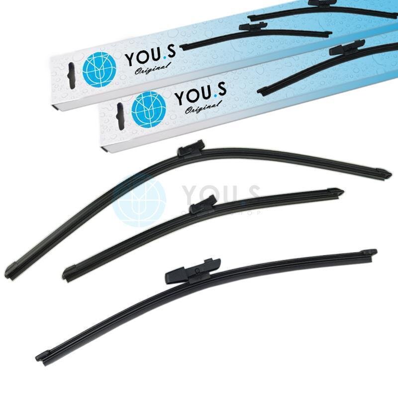 YOU.S SCHEIBENWISCHER SET VORNE + HINTEN kompatibel mit AUDI SKODA VW
