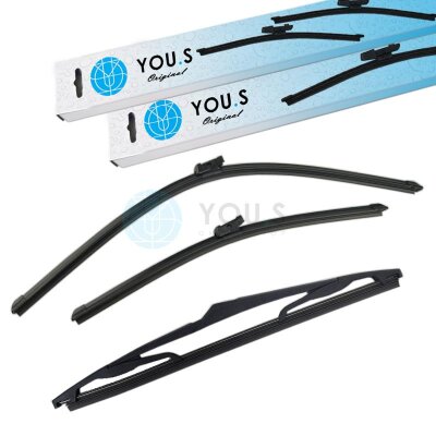 YOU.S SCHEIBENWISCHER SET VORNE + HINTEN kompatibel mit...