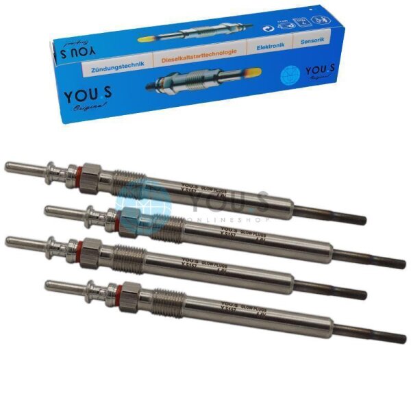 4 Stück YOU.S Original Glühkerze kompatibel mit MINI (R56) Cooper One D