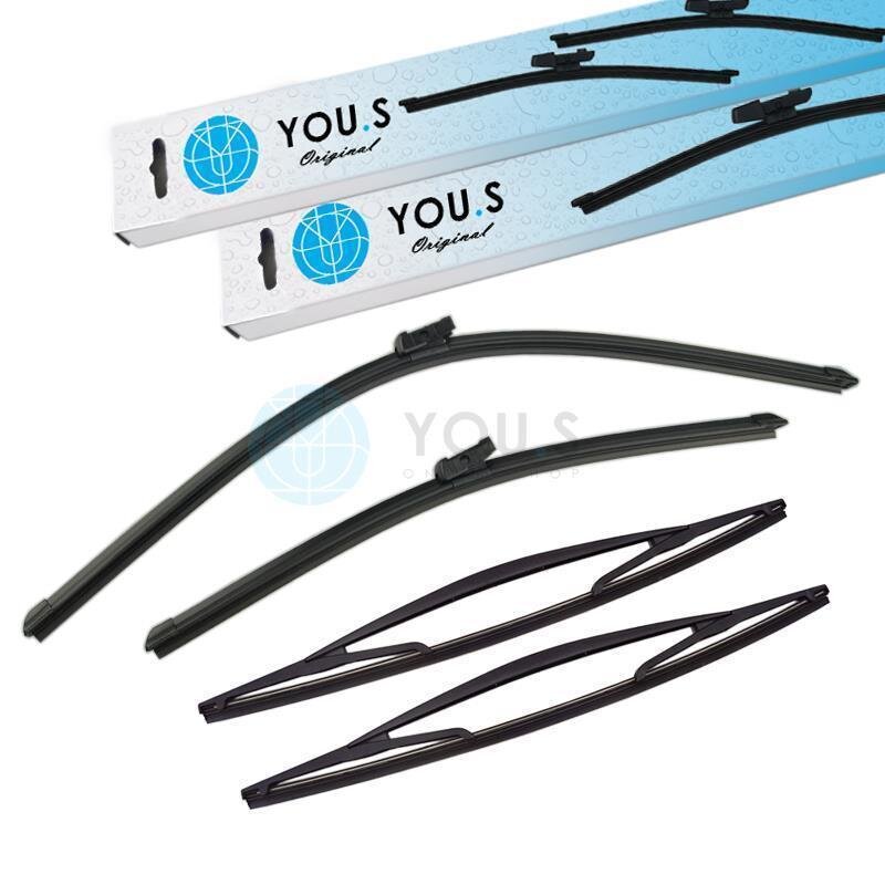 YOU.S SCHEIBENWISCHER SET VORNE + 2x HINTEN für FIAT / NISSAN / OPEL / RENAULT