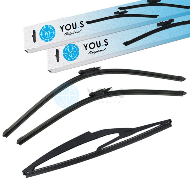 YOU.S SCHEIBENWISCHER SET VORNE + HINTEN kompatibel mit MERCEDES B-KLASSE (W245)