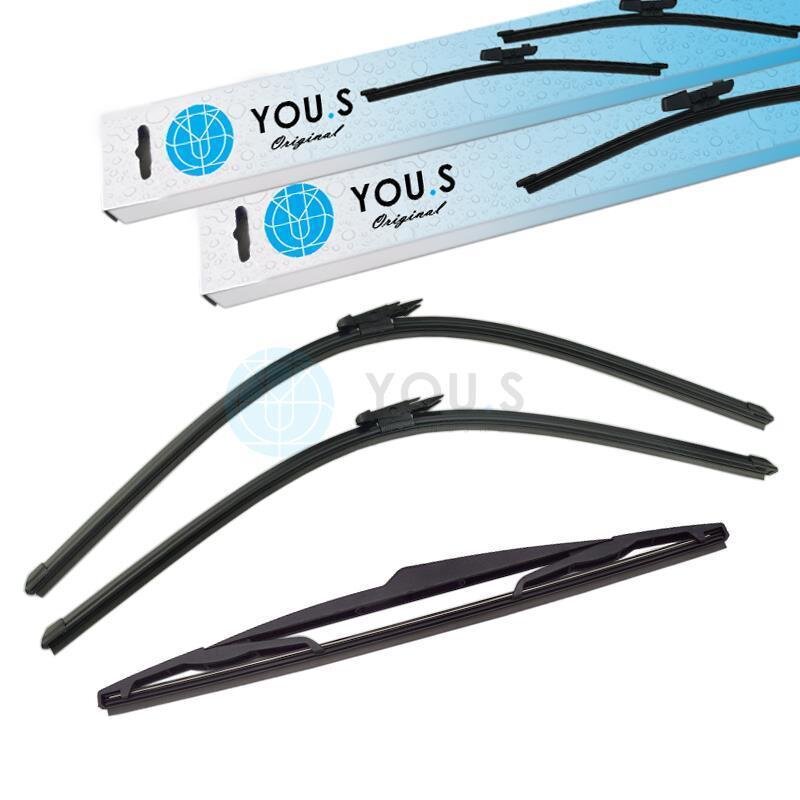 YOU.S Original SCHEIBENWISCHER SET VORNE + HINTEN kompatibel mit PEUGEOT