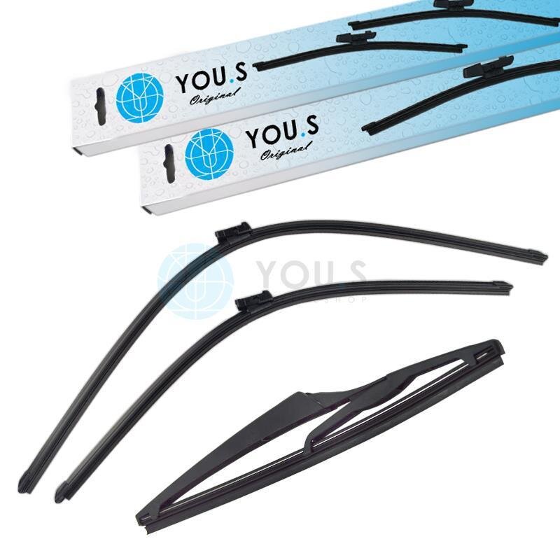 YOU.S SCHEIBENWISCHER SET VORNE + HINTEN für PEUGEOT / RENAULT