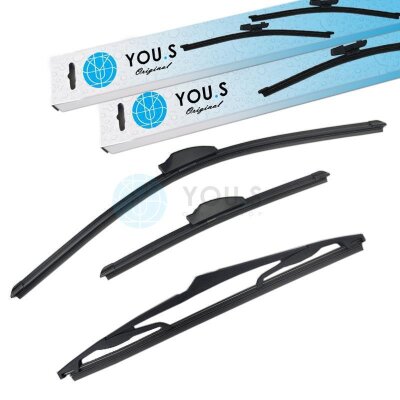 YOU.S Original SCHEIBENWISCHER SET VORNE + HINTEN für DAIHATSU / MITSUBISHI / TOYOTA