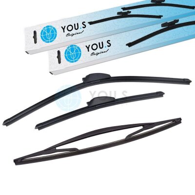 YOU.S SCHEIBENWISCHER SET VORNE + HINTEN für RENAULT...