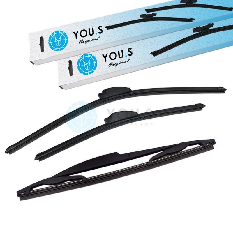 YOU.S SCHEIBENWISCHER SET VORNE + HINTEN für DODGE / MAZDA