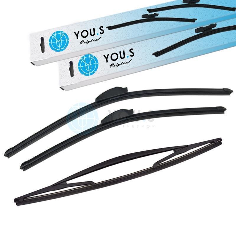 YOU.S SCHEIBENWISCHER SET VORNE + HINTEN für NISSAN / RENAULT / OPEL