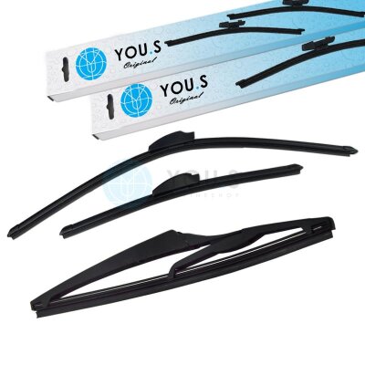 YOU.S Original SCHEIBENWISCHER SET VORNE + HINTEN kompatibel mit RENAULT KADJAR (HA, HL)