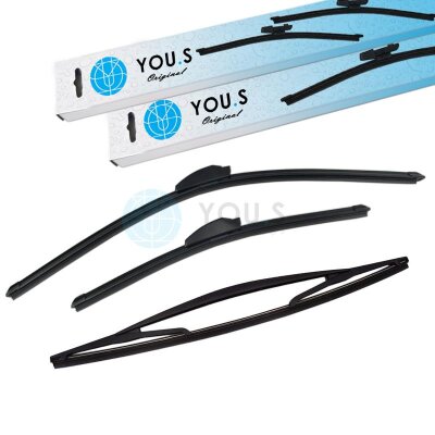 YOU.S Original SCHEIBENWISCHER SET VORNE + HINTEN kompatibel mit CITROËN C5 I / C5 I Break (D_)