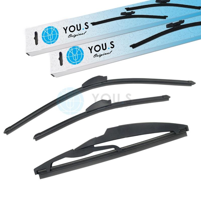 YOU.S Original SCHEIBENWISCHER SET VORNE + HINTEN kompatibel mit LEXUS CT (ZWA10)