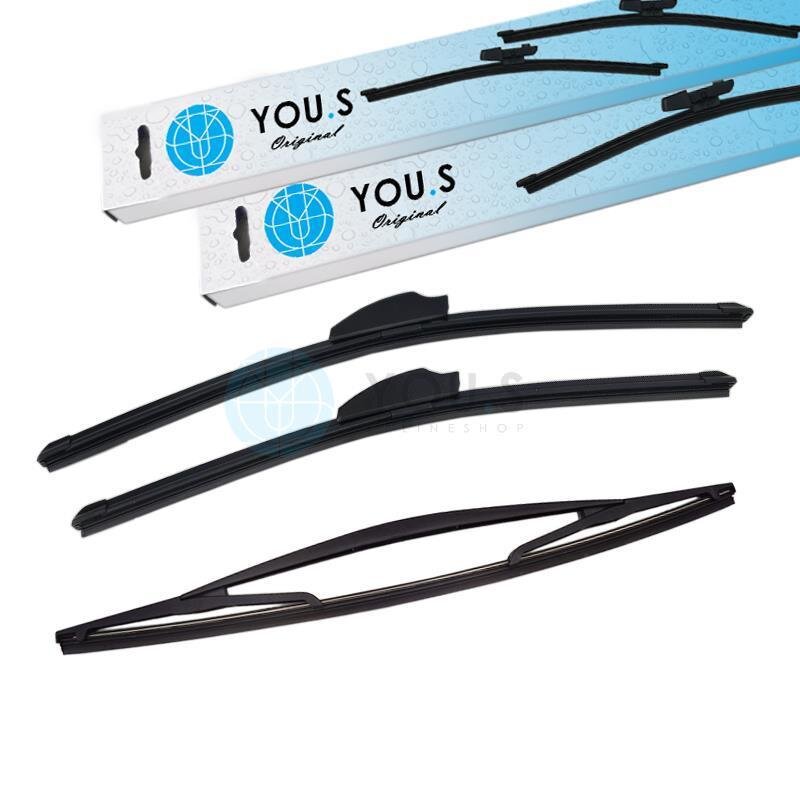 YOU.S Original SCHEIBENWISCHER SET VORNE + HINTEN für NISSAN / OPEL