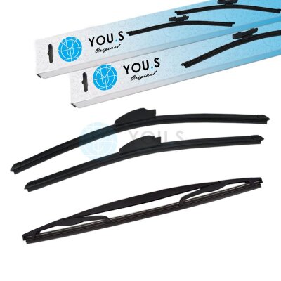 YOU.S Original SCHEIBENWISCHER SET VORNE + HINTEN kompatibel mit SUBARU FORESTER (SG)