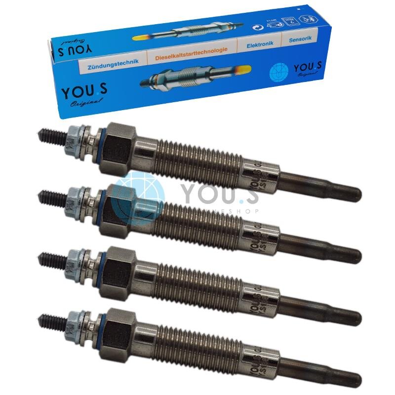 4 Stück YOU.S Original Glühkerze für kompatibel mit ISEKI kompatibel mit MITSUBISHI kompatibel mit SAME