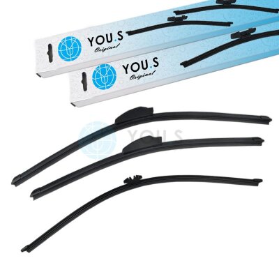 YOU.S Original SCHEIBENWISCHER SET VORNE + HINTEN kompatibel mit OPEL VECTRA C CC (Z02)