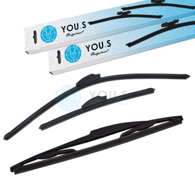YOU.S Original SCHEIBENWISCHER SET VORNE + HINTEN für HYUNDAI / MAZDA