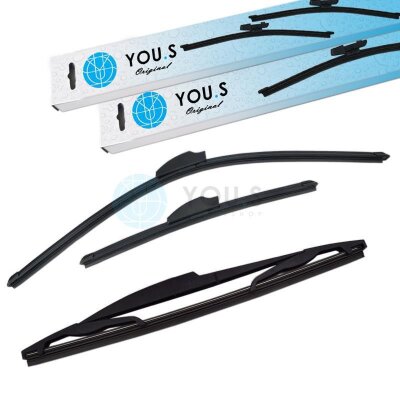 YOU.S Original SCHEIBENWISCHER SET VORNE + HINTEN für DODGE / MAZDA