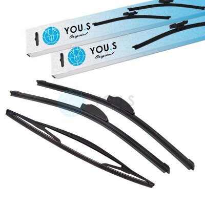 YOU.S Original SCHEIBENWISCHER SET VORNE + HINTEN...