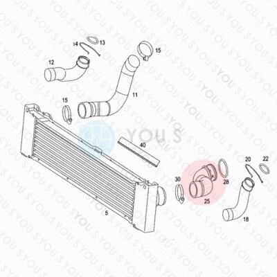 YOU.S Original Turboschlauch Ladeluftschlauch für Mercedes-Benz Viano/ Vito [W639]