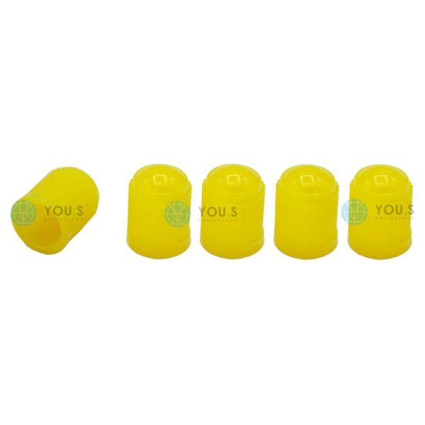 YOU.S Kunststoff Ventilkappe - Gelb 5 Stück