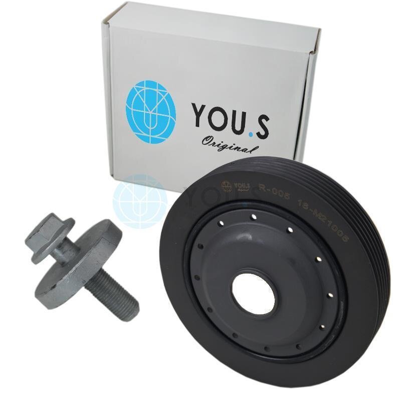 YOU.S Original Riemenscheibe + Schraube für RENAULT 1.4 16V / 1.6 16V