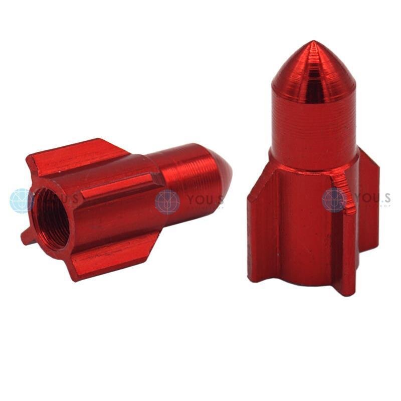 YOU.S Alu Rakete Ventilkappe - Rot