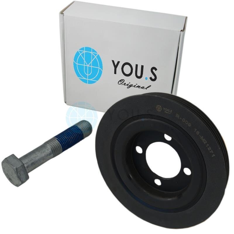 YOU.S Original Riemenscheibe + Schraube für CITROËN / PEUGEOT 15 D / 1.5 D