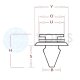 10 x YOU.S Original Radkasten Befestigungs Clips kompatibel mit FORD N804379S