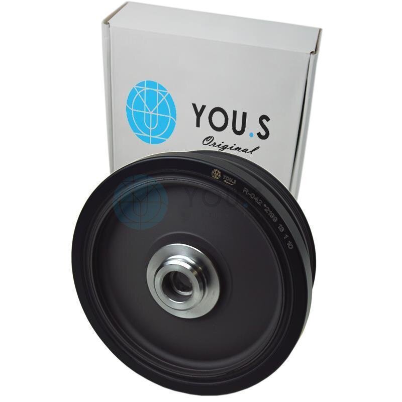 YOU.S Original Riemenscheibe Kurbelwelle kompatibel mit BMW 1er (E87) / 3er (E46 E90 E91) / 5er (E60 E61) / X3 (E83) d/td/Cd