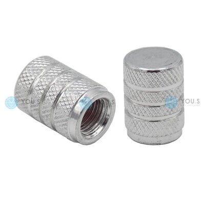 YOU.S Alu Ventilkappe mit Dichtung - Silber
