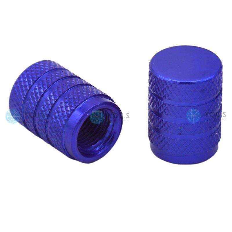 YOU.S Alu Ventilkappe mit Dichtung - Blau