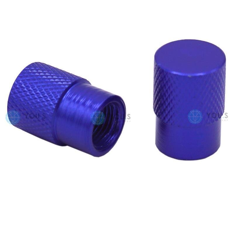 YOU.S Alu Ventilkappe mit Dichtung - Blau
