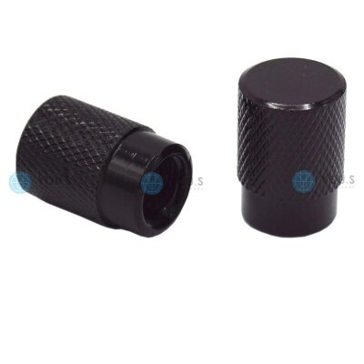 YOU.S Alu Ventilkappe mit Dichtung - Schwarz