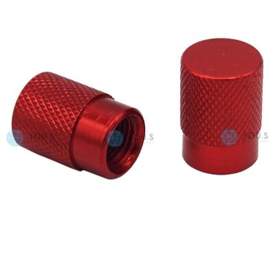 YOU.S Alu Ventilkappe mit Dichtung - Rot