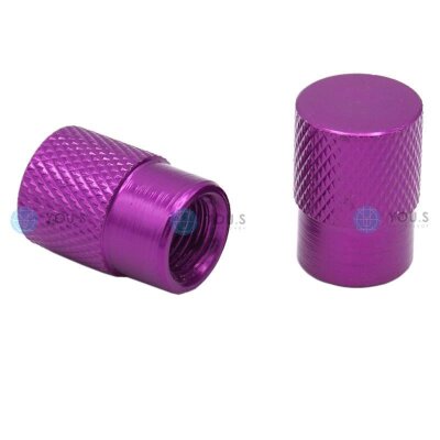 YOU.S Alu Ventilkappe mit Dichtung - Lila