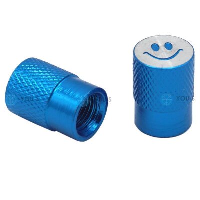 YOU.S Alu Emotionen Ventilkappe mit Dichtung - Blau