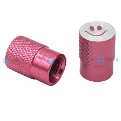 YOU.S Alu Emotionen Ventilkappe mit Dichtung - Pink / Rosa