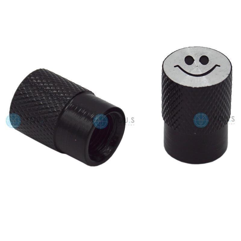 YOU.S Alu Emotionen Ventilkappe mit Dichtung - Schwarz