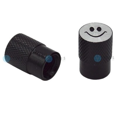 YOU.S Alu Emotionen Ventilkappe mit Dichtung - Schwarz