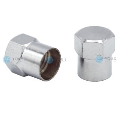 YOU.S Alu Ventilkappe mit Dichtung - Silber