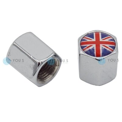 YOU.S Alu Großbritannien Flagge Ventilkappe mit...